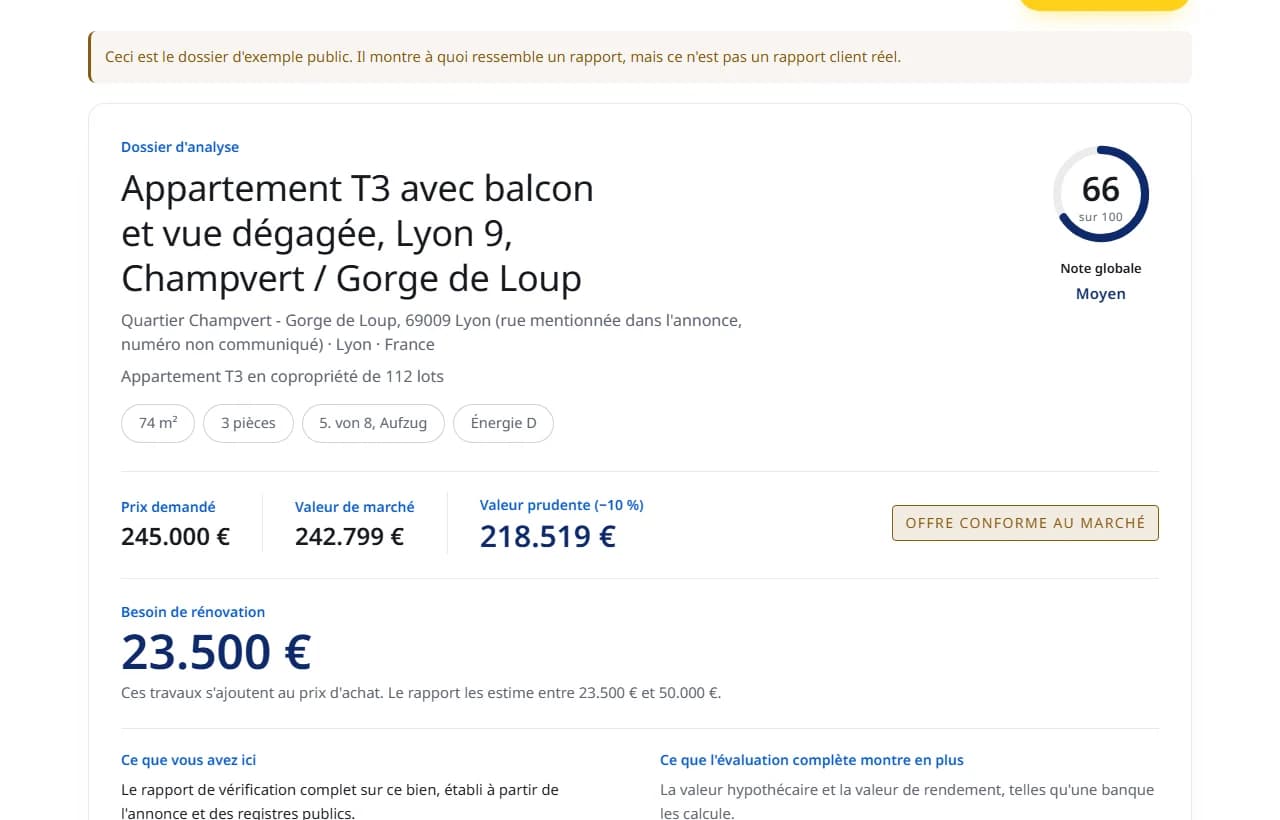 Voici à quoi ressemble le rapport