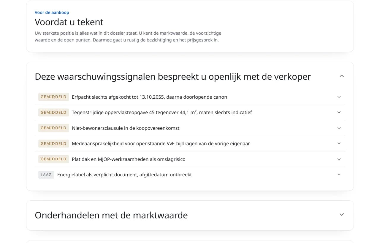 Voordat u tekent: beeld uit een echt rapport