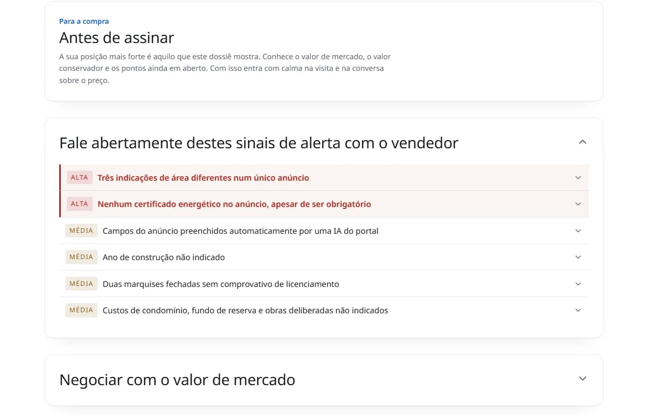 Antes de assinar: vista de um relatório verdadeiro